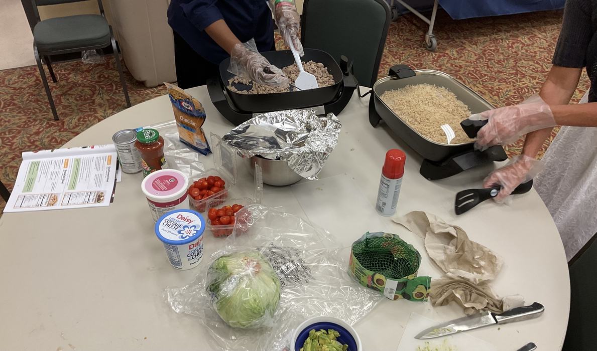 staff preparing food