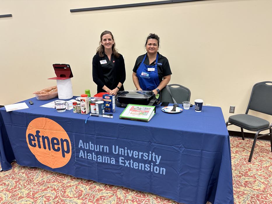 Megan and Lisa presenting training at Auburn 