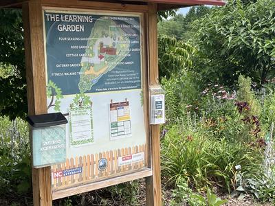 Learning garden map kiosk.