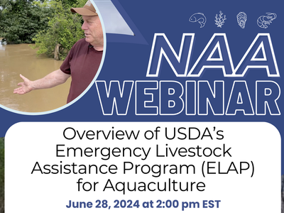 NAA Webinar, Overview of USDA's Emergency Livestock Assistance Program for Aquaculture.