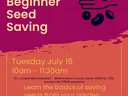 Beginner Seed Saving — Tuesday July 16 10am–11:30am, N.C. Cooperative Extension
