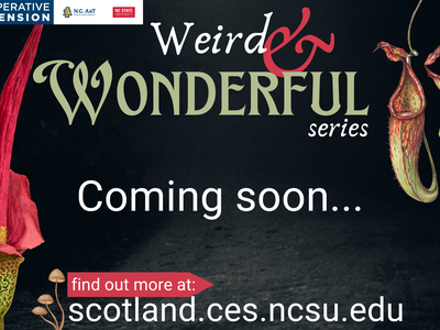 Weird & Wonderful series — Coming soon... find out more at scotland.ces.ncsu.edu