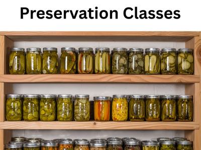 picture of various jars of canned foods in cabinet