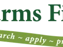Small Farms Field Day banner with green swoosh reading "~ research ~ apply ~ profit ~"