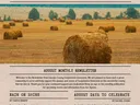 Lincoln County Extension newsletter cover: "NEWSLETTER" title, field of hay bales, "August Monthly"