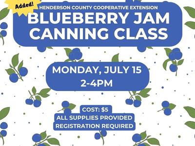 2024 Blueberry Jam Canning Class