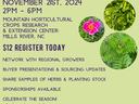 Poster with information on the Medicinal Herb Grower and Buyer event described in the article