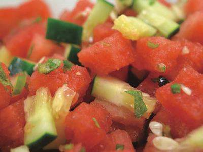 English mint watermelon salad image