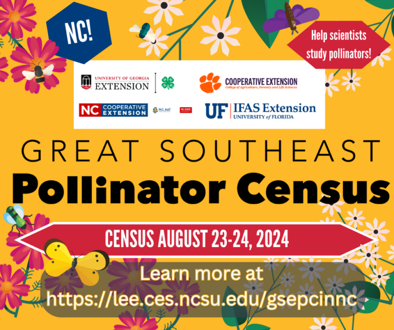 Graphic with info about pollinator census