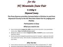 Pony Express flyer: NC Mountain State Fair coming to Haywood County; enter by Aug 23, 2024