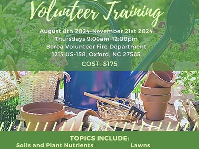 2024 Master Gardener Volunteer Training Flyer