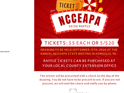 flyer for NCCEAPA 50 50 raffle