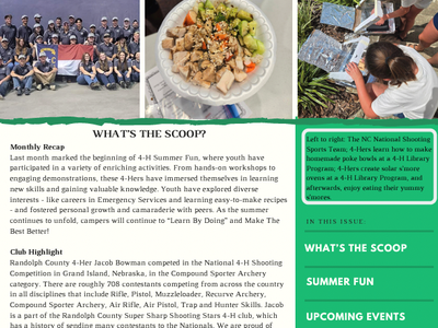 a lot of words, kids in a group, a bowl of food, and kids working together on a poject