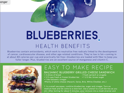 Blueberries Health Benefits Flyer