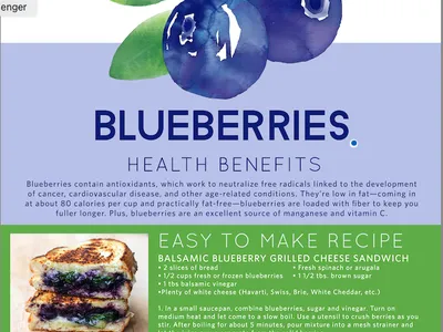 Blueberries Health Benefits Flyer
