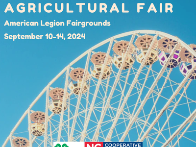 Ferris wheel with text 'STOKES COUNTY AGRICULTURAL FAIR' and dates 'September 10-14, 2024'