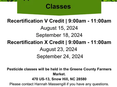 Upcoming Pesticide Classes