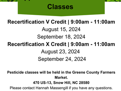 Upcoming Pesticide Classes
