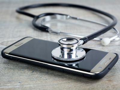 phone with stethascope