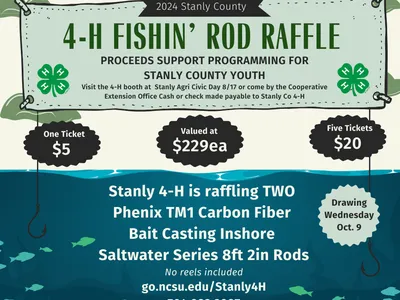 Flyer for Fishin Rod Raffle