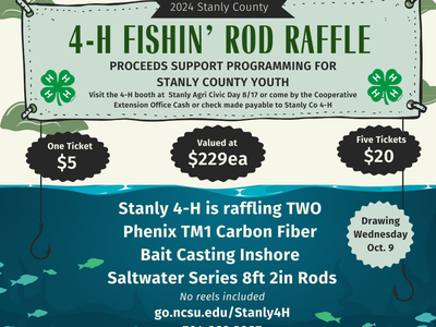 Flyer for Fishin Rod Raffle