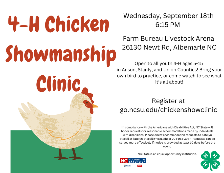 4-H Chicken Showmanship Clinic
