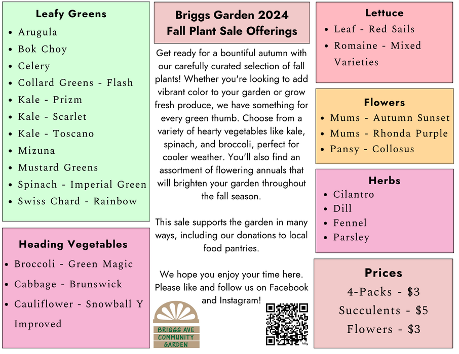 Plant Sale Offerings