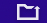 White outline of an open folder with short top-left tab on purple square background