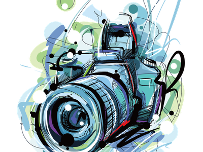 drawing of camera