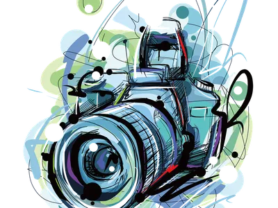 drawing of camera