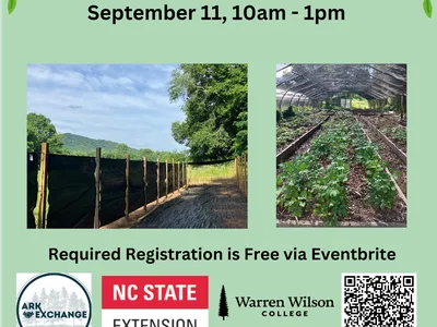 Announcement of 9/11/2024 Forest Farming Field Tour at Warren Wilson College