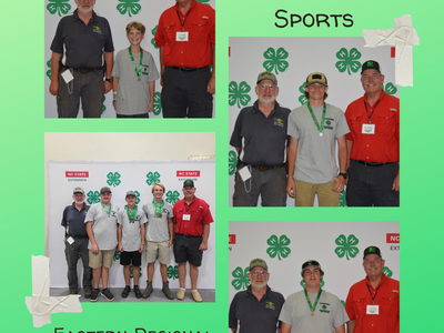 Collage of Camden 4-H shooting sports team photos with text "Camden Shooting Sports"