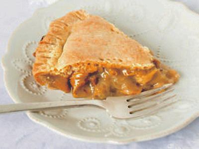 image of slice of Grape Hull Pie