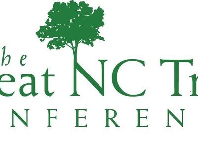 Logo reading "The Great NC Tree Conference" with a stylized green tree above the text