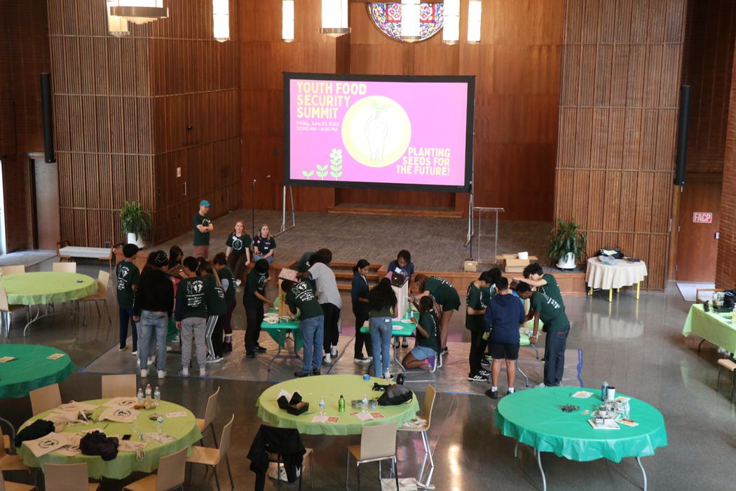 Teens work together at the Youth Food Security Summit.