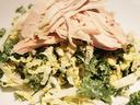 Kale and Napa Cabbage Slaw with Chicken or Salmon