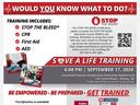 Would you know what to do? Save a Life Training — 6:00 PM | September 17, 2024
