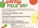 flyer produce safety field day September 24 Salisbury, NC