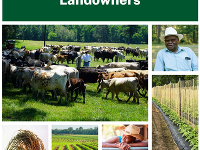 Guide to ACEP-ALE for Heirs’ Property Landowners cover; photos of cattle, crops, farmers, USDA and AFT logos