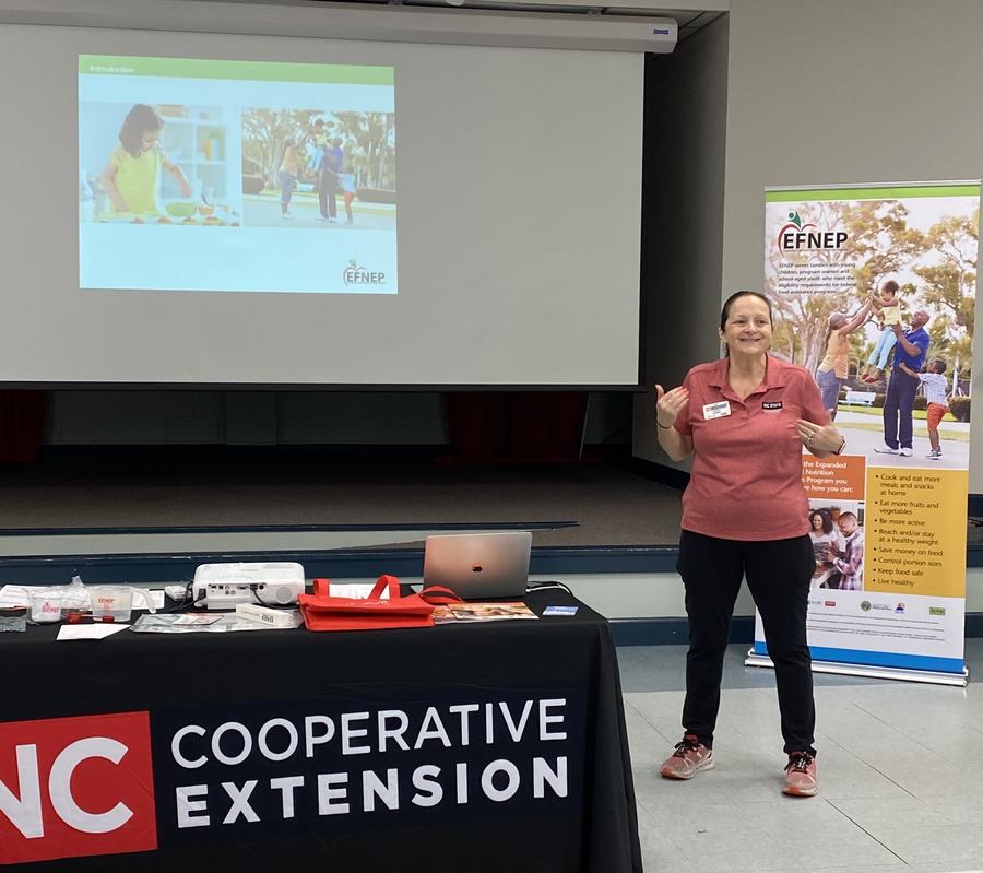 Chrissy teaching a class