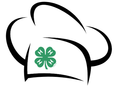Chef hat with a 4-H Clover logo.