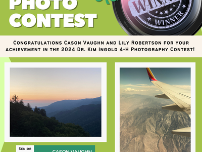 Dr Kim Ingold 4-H Photography Contest Winners 2024