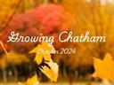 Growing Chatham Newsletter October Cover page with leaves falling.