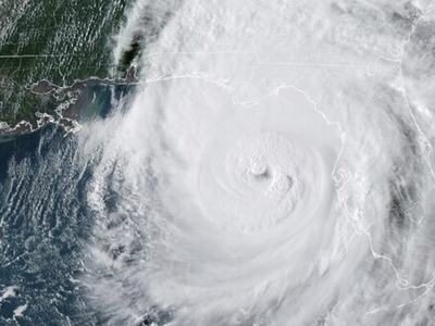 Satellite imagery of Hurricane Helene approaching the U.S. (photo from AP News)