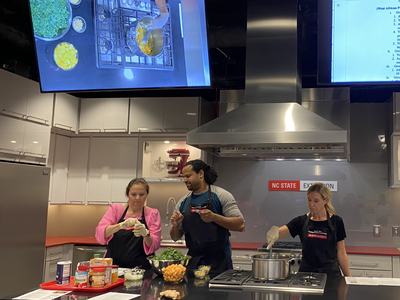staff preparing food