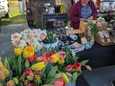 Cutflower grower at a local farmers' market