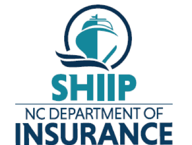 Blue animated ship on white background, SHIIP NC Department of Insurance