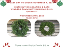 4-H WREATH SALE poster with wreath photos; order by Nov 4, pickup Nov 27