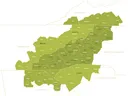 A map showing selected counties in WNC.