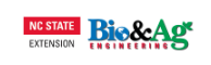 NC State Extension logo beside Bio & Ag Engineering logo (text: "Bio&Ag ENGINEERING")